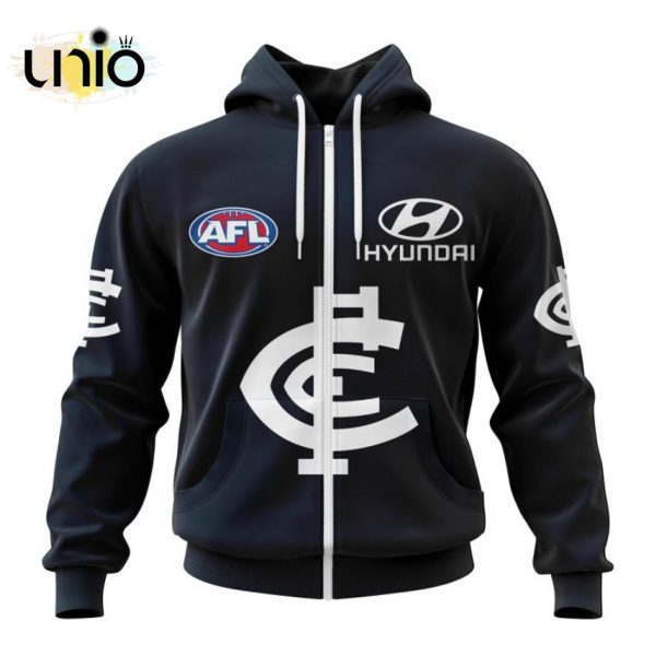 Personalized AFL Carlton Blues FC Black Hoodie