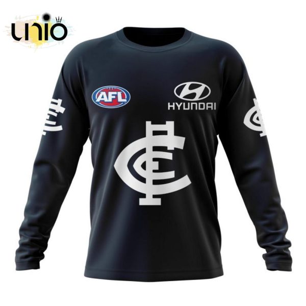 Personalized AFL Carlton Blues FC Black Hoodie