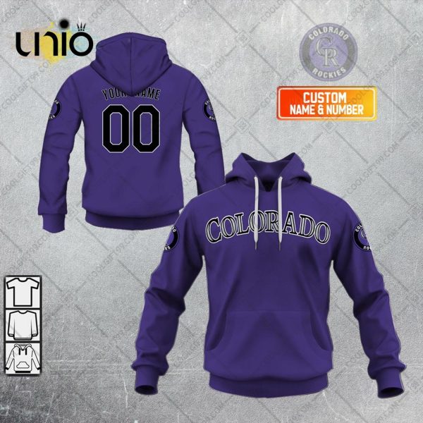 Personalized MLB Colorado Rockies ALT Jersey Hoodie