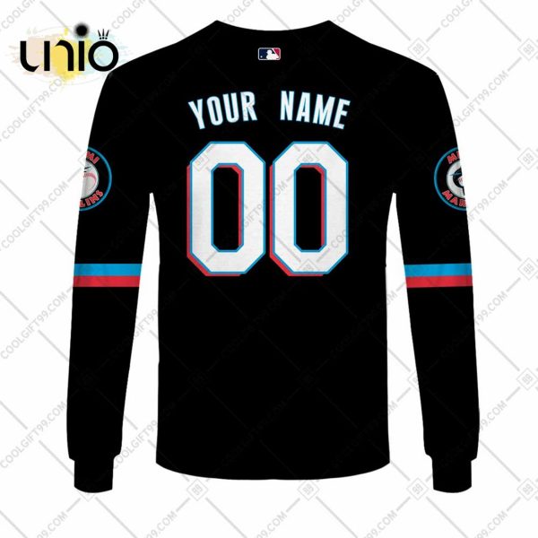 Personalized MLB Miami Marlins ALT Jersey Hoodie