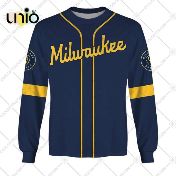 Personalized MLB Milwaukee Brewers ALT Jersey Hoodie