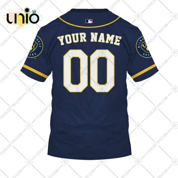 Personalized MLB Milwaukee Brewers ALT Jersey Hoodie