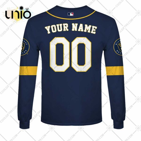 Personalized MLB Milwaukee Brewers ALT Jersey Hoodie