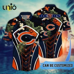 NFL Chicago Bears Custom Flower Summer Tropical Hawaiian Shirt