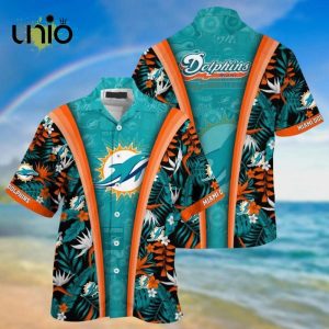 NFL Miami Dolphins Aqua Black Hawaiian Shirt