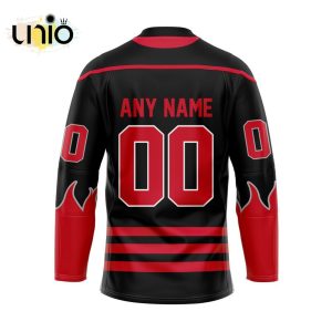 Custom Calgary Hitmen Reverse Retro Pattern Hockey Jersey