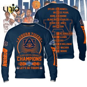 Auburn Tigers SEC Conference Tournament 2024 Champions Navy Hoodie 3D