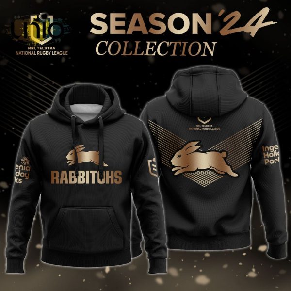 South Sydney Rabbitohs NRL Gold Premier 2024 Hoodie, Jogger, Cap