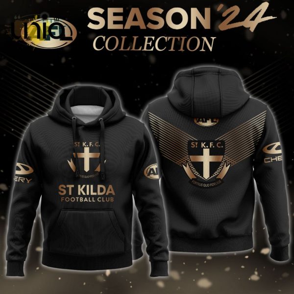 St Kilda Saints Gold Premier 2024 Hoodie, Jogger, Cap Limited Edition