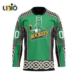 Custom Kelowna Rockets St Patrick Day Team Hockey Jersey