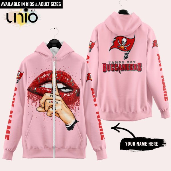 Tampa Bay Buccaneers Custom Name Shut The F Up Pink Hoodie