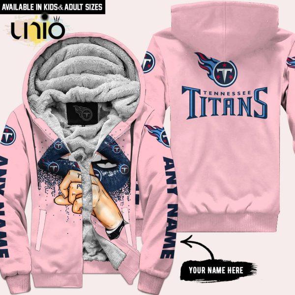 Tennessee Titans Custom Name Shut The F Up Pink Hoodie