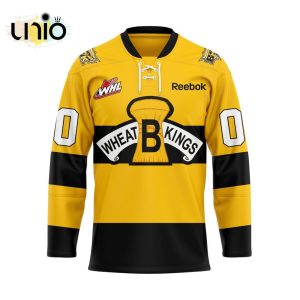 Custom Brandon Wheat Kings Reverse Retro Pattern Hockey Jersey