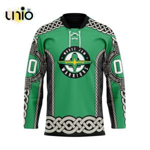 Custom Moose Jaw Warriors St Patrick Day Team Hockey Jersey