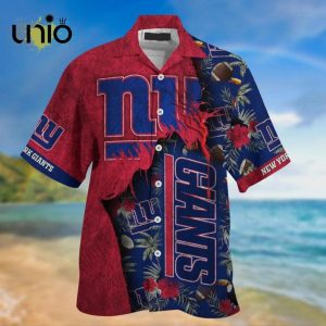 NFL New York Giants Red Navy Blue Hawaiian Shirt