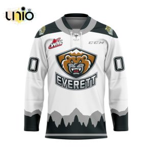 Custom Everett Silvertips Away Hockey Jersey