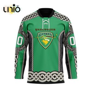 Custom Vancouver Giants St Patrick Day Team Hockey Jersey