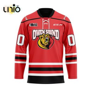 Custom Owen Sound Attack Home Hockey Jersey