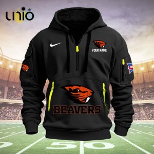 Custom Oregon State Beavers Football NCAA Black Hoodie