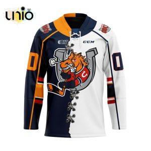 Custom Barrie Colts Mix Home And Away Hockey Jersey