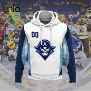 Custom Milwaukee Admirals 2024 AHL White Hoodie 3D