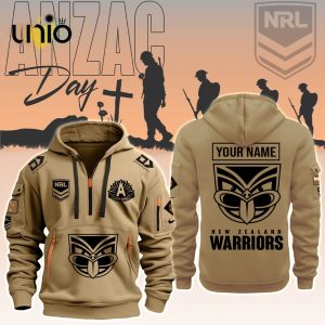 Custom NRL New Zealand Warriors ANZAC Day Hoodie