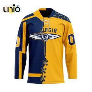 Custom Georgia Swarm Mix Retro And Home Hockey Jersey