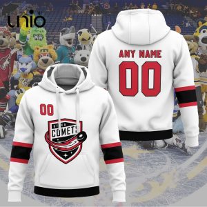 Custom Utica Comets 2024 AHL White Hoodie 3D