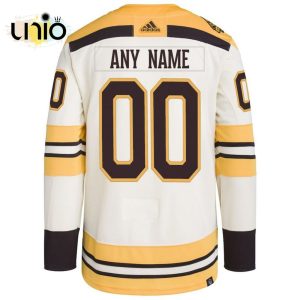 Boston Bruins 100th Anniversary Primegreen Custom Hockey Jersey