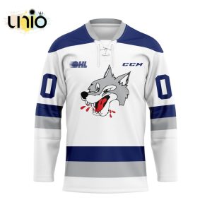 Custom Sudbury Wolves Away Hockey Jersey