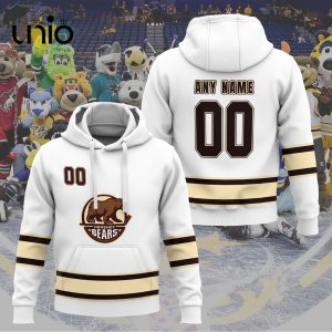 Custom Hershey Bears 2024 AHL White Hoodie 3D