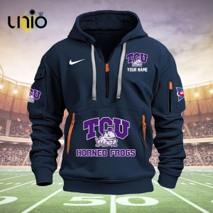 Custom TCU Horned Frogs Football NCAA Navy Hoodie