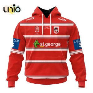 NRL St. George Illawarra Dragons 2024 Away Kits Hoodie