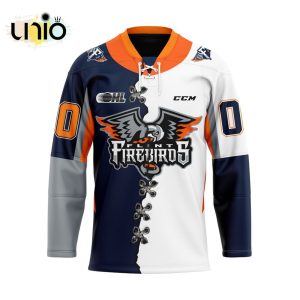 Custom Flint Firebirds Mix Home And Away Hockey Jersey