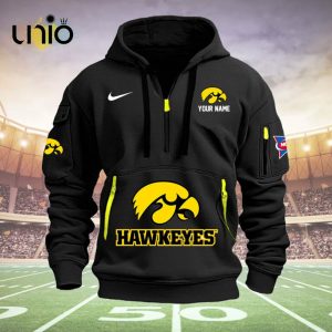 Custom Iowa Hawkeyes Football NCAA Black Hoodie