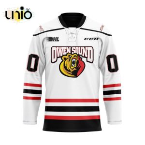 Custom Owen Sound Attack Away Hockey Jersey