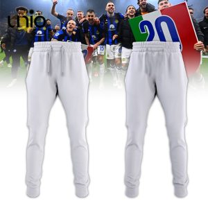 Inter Milan Serie A Champions All Over Printed White Hoodie, Jogger