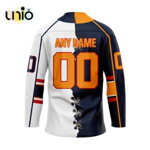 Custom Barrie Colts Mix Home And Away Hockey Jersey