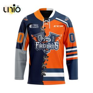 Custom Flint Firebirds Mix Home And Retro Hockey Jersey