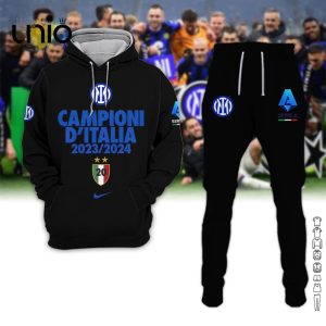 2024 Campioni Inter Special Milan D’Italia Black Hoodie, Jogger