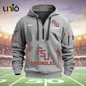 Custom Florida State Seminoles Football NCAA Grey Hoodie