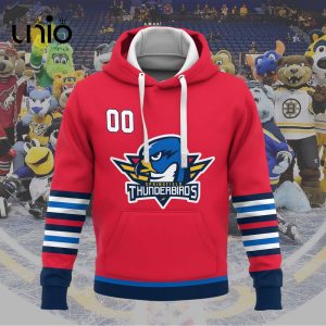 Custom Springfield Thunderbirds 2024 AHL Red Hoodie 3D