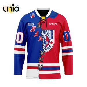 Custom Kitchener Rangers Mix Home And Retro Hockey Jersey