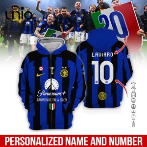 Custom Inter Milan Serie A Champions Navy Clothes Hoodie