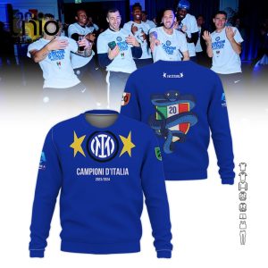 Premium Campioni D’Italia 2024 Inter Milan Blue Hoodie