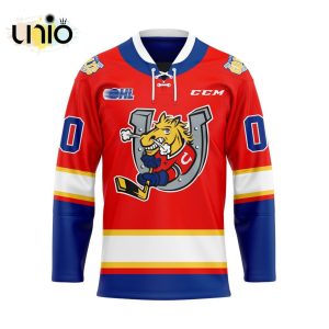 Custom Barrie Colts Reverse Retro Pattern Hockey Jersey