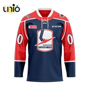 Custom Windsor Spitfires Reverse Retro Pattern Hockey Jersey