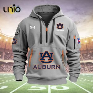 Custom Auburn Tigers Football NCAA Grey Hoodie