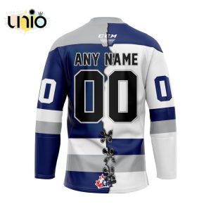 Custom Sudbury Wolves Mix Home And Away Hockey Jersey