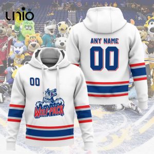 Custom Hartford Wolf Pack 2024 AHL White Hoodie 3D